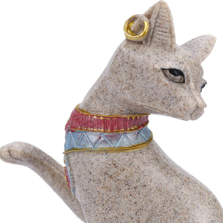 Details about   Sandstone Egyptian God Cat Figurine Ancient Natural Statue Home Desk Craft Decor
